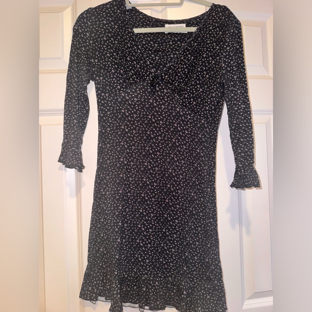 UO Mini dress with floral print and V neck
